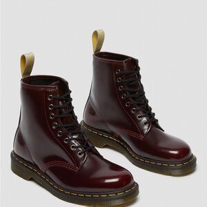 NWT Dr. Martens VEGAN 1460 LACE UP CHERRY RED BOOTS